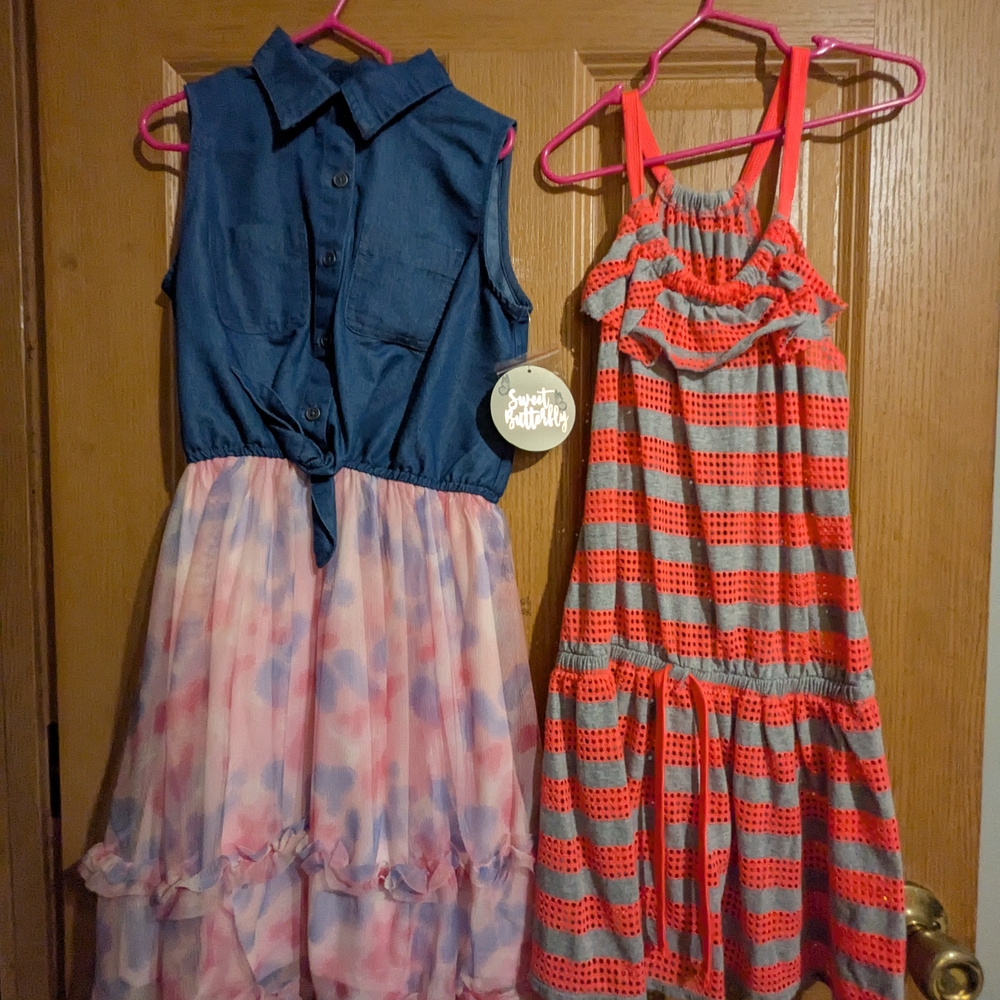 Girls' Blue and Pink Dress